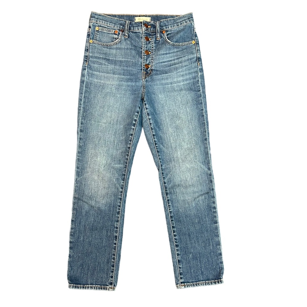 Madewell Jeans The Perfect Vintage Crop Women Size 27 Blue Button Fly High Rise